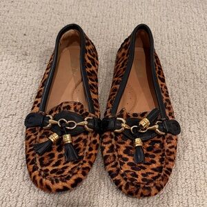 Flag Ltd. “Morgan” Tassel Loafers – Leopard Print
